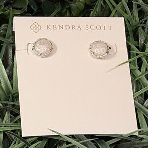 Kendra Scott Silver Pearl Stud Earrings